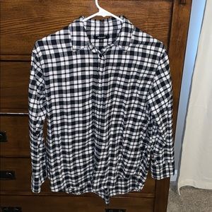 Madewell button up flannel top